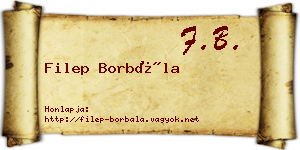 Filep Borbála névjegykártya