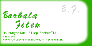 borbala filep business card